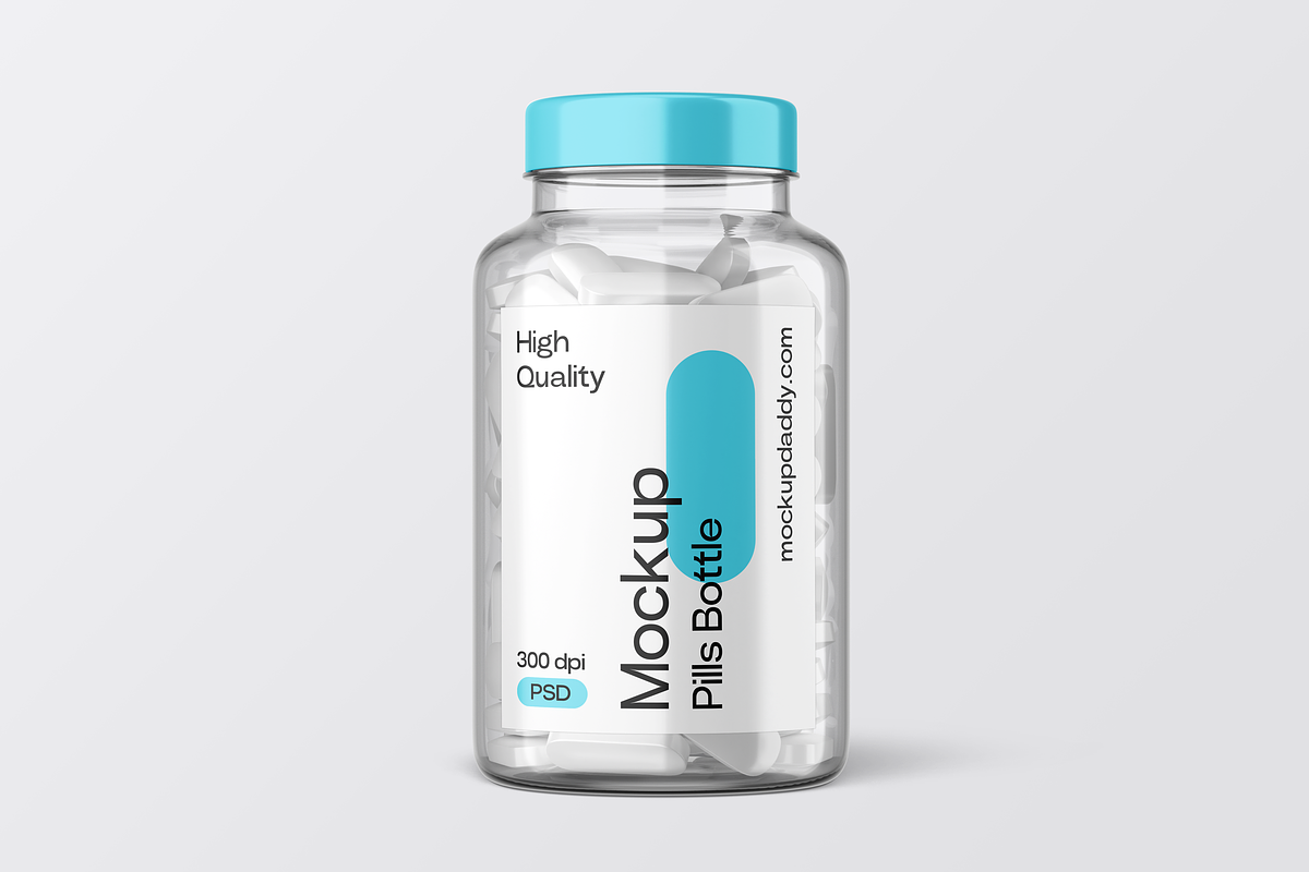 Vitamin & Supplement Bottle Mockup, a Cups & Container Mockup by Mockupdaddy (Photo 7 of 28)