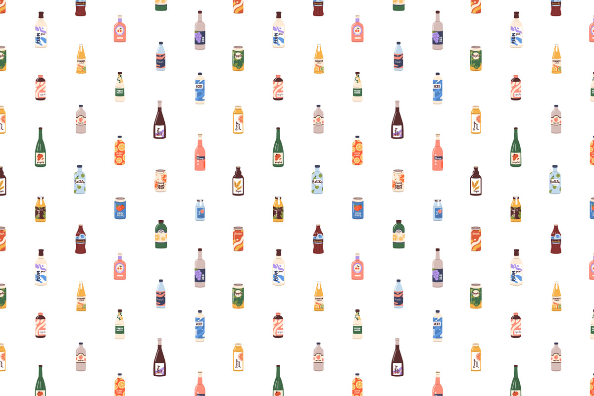 Cold drinks seamless patterns, a Pattern Graphic by Good Studio (Photo 3 of 6)