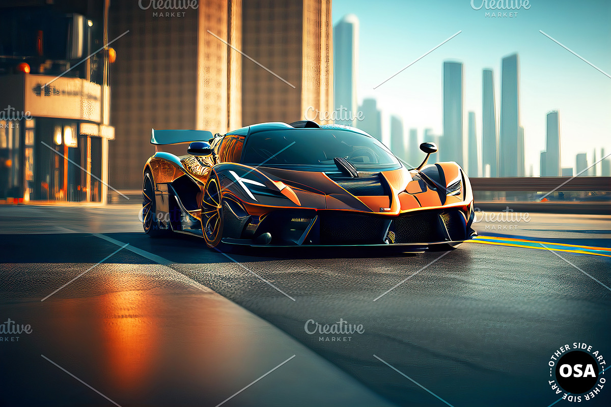 Supercar in the City Illustration, a Wallpaper Graphic by Other Side Art (Photo 7 of 8)