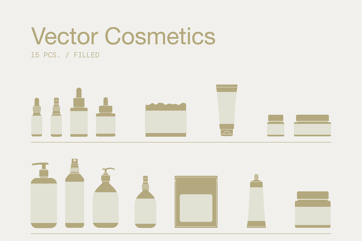 30 Cosmetic Packaging Vector Shapes, an Object Graphic by Sjá Agency (Photo 2 of 2)