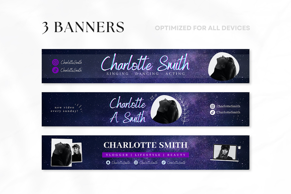 YouTube Branding Kit For Canva, a Social Media Template by OniriqveDesigns (Photo 3 of 10)