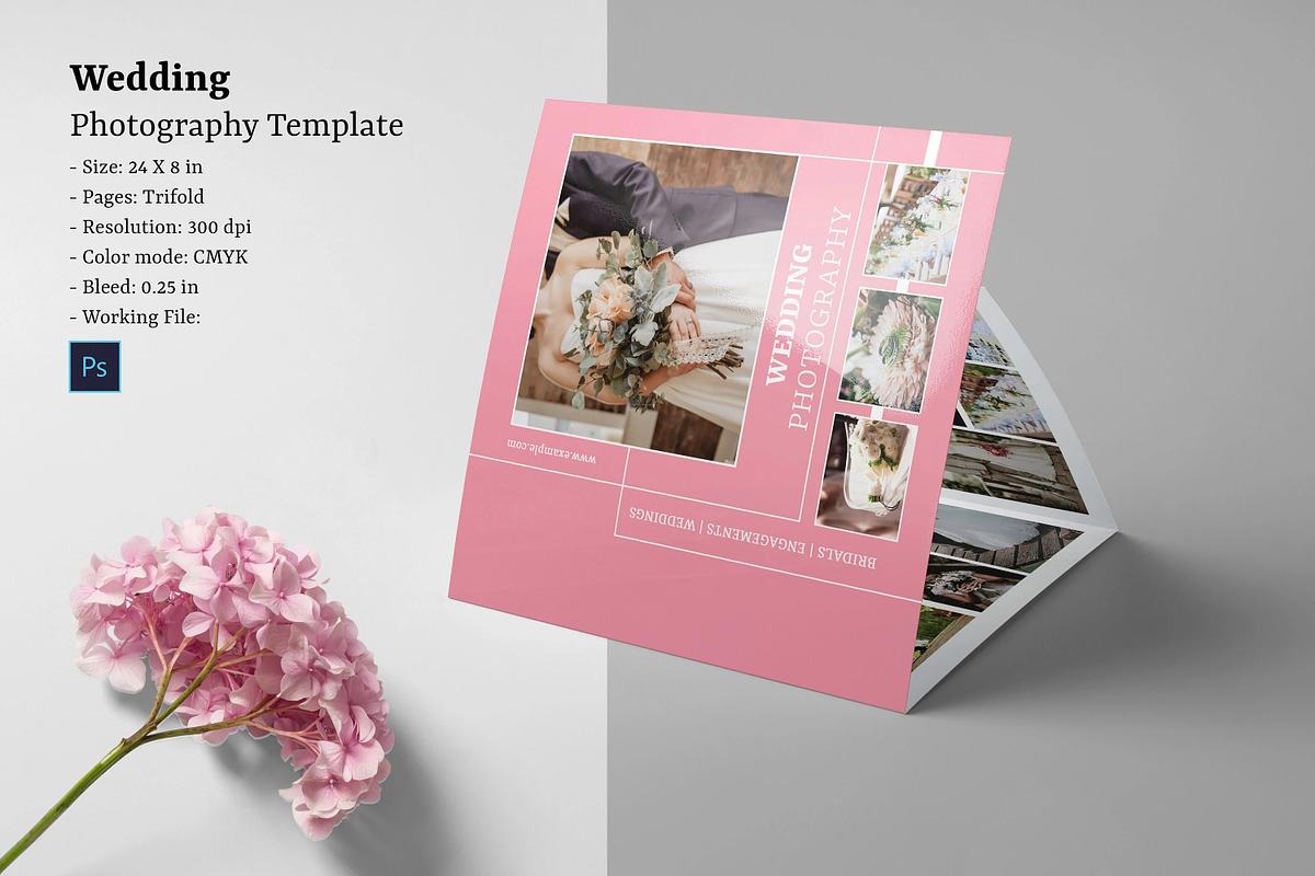 Square Trifold Photography Brochure, a Brochure Template by retrographix (Photo 1 of 4)