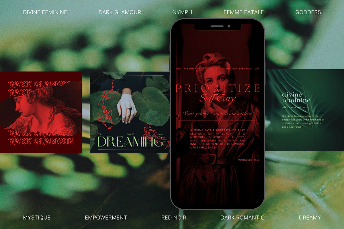 Dark Glamour Social Media Bundle, a Social Media Template by The Flossy Finch (Photo 3 of 13)