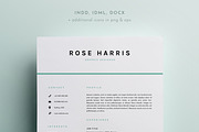 3 Page Resume Template | INDD + DOCX, a Resume Template by BlackDotResumes (Thumbnail 1 of 6)