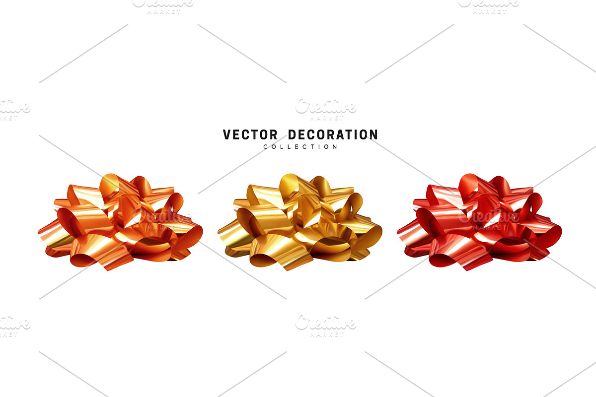 Bows realistic design., an Illustration by Modern vector