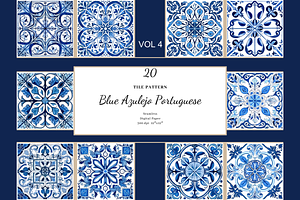 Watercolor Portuguese Tiles