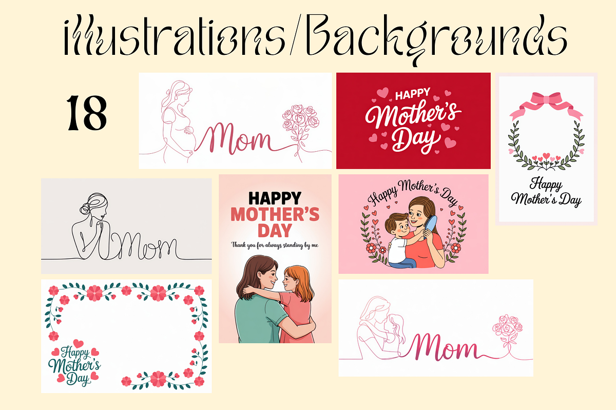Mother's Day Illustrations & Clipart, a Decorative Illustration by Ace Designs (Photo 2 of 3)
