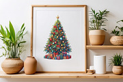Christmas  Tree Sublimation Clipart, a Work Illustration by Craft Nest (Thumbnail 4 of 5)