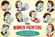 RTRO Women Pointing 2, an Illustration by RTRO Stock (Thumbnail 1 of 5)