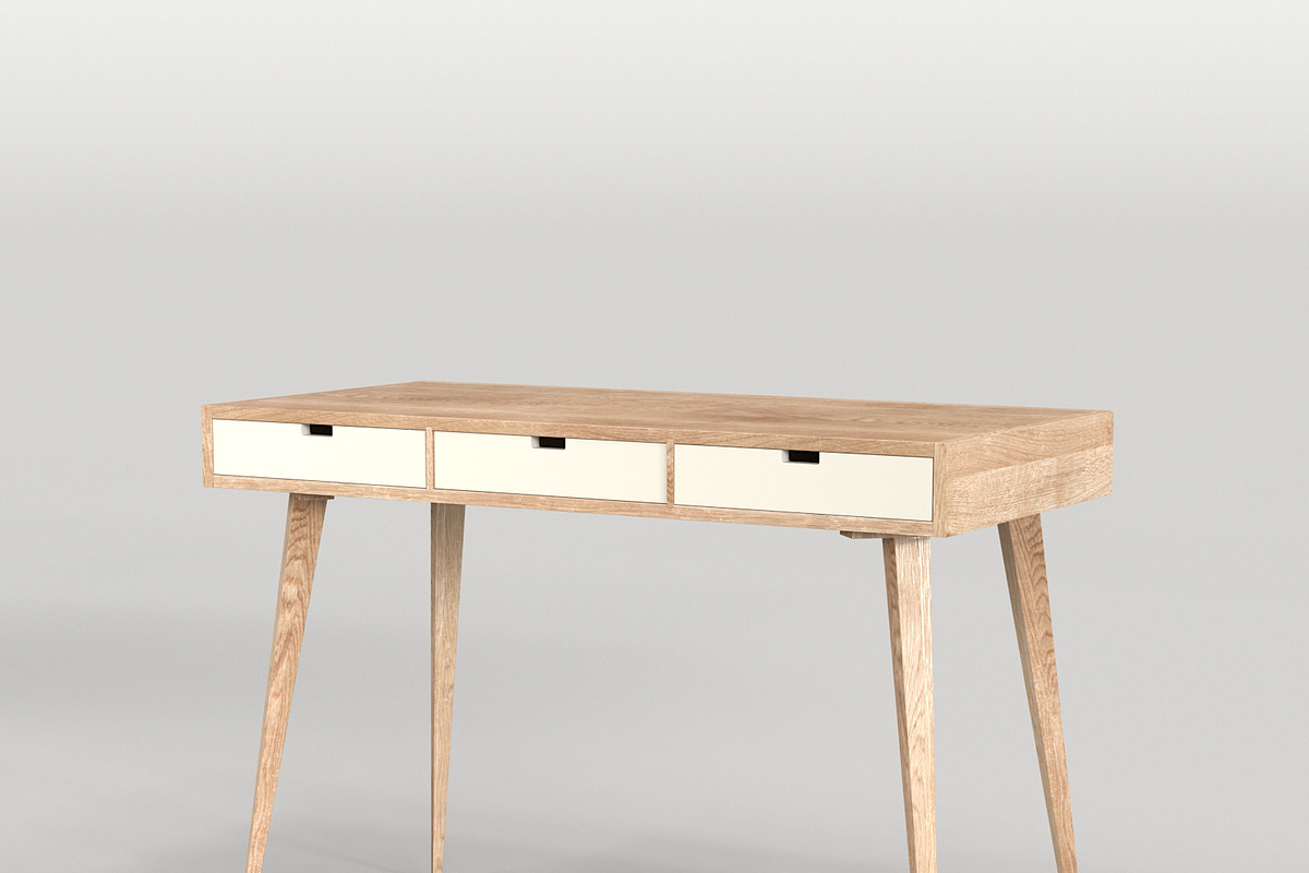 Scandinavian Desk 06, a Furniture 3D Model by maxtracing2 (Photo 2 of 11)