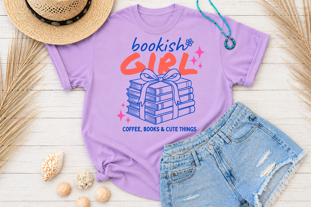 Bookish Girl PNG, Cute Book Lover, a Seasonal Illustration by Rose Art (Photo 2 of 3)