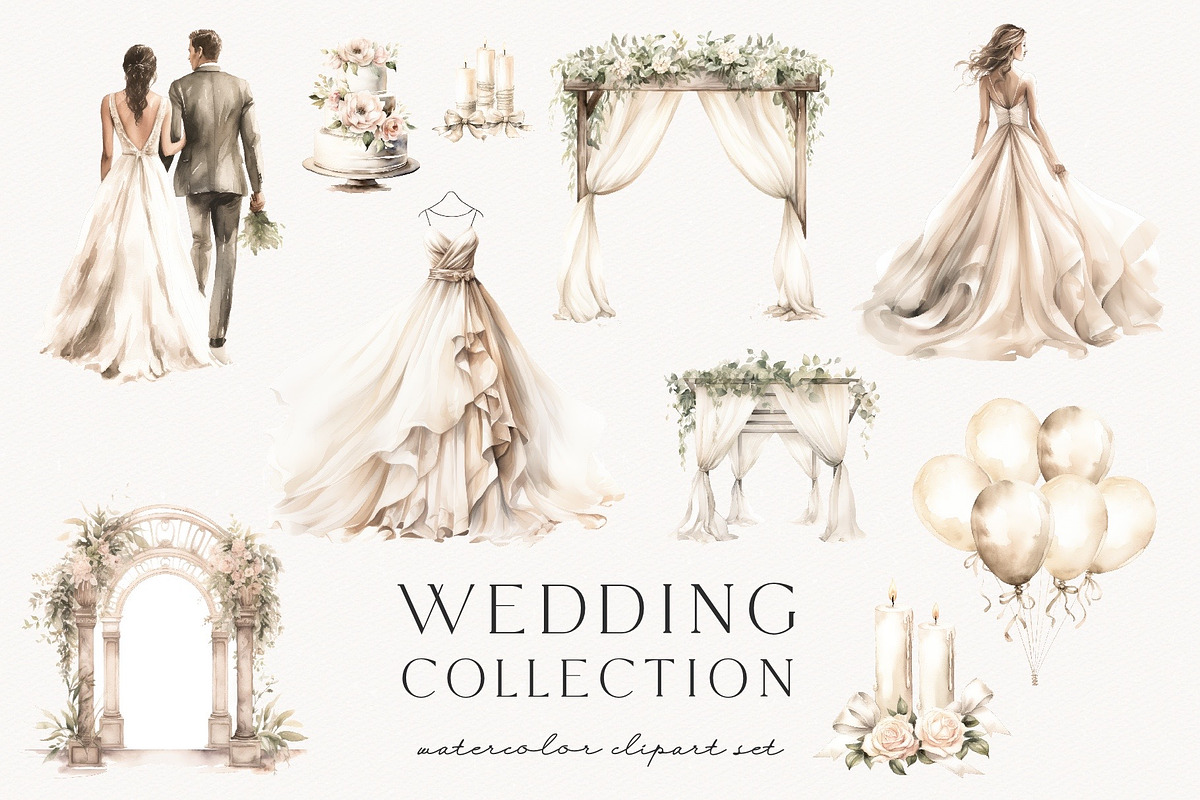 Wedding Collection, a Decorative Illustration by PeDe Designs