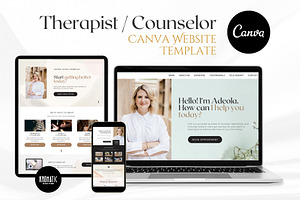 Therapist Canva Website Template