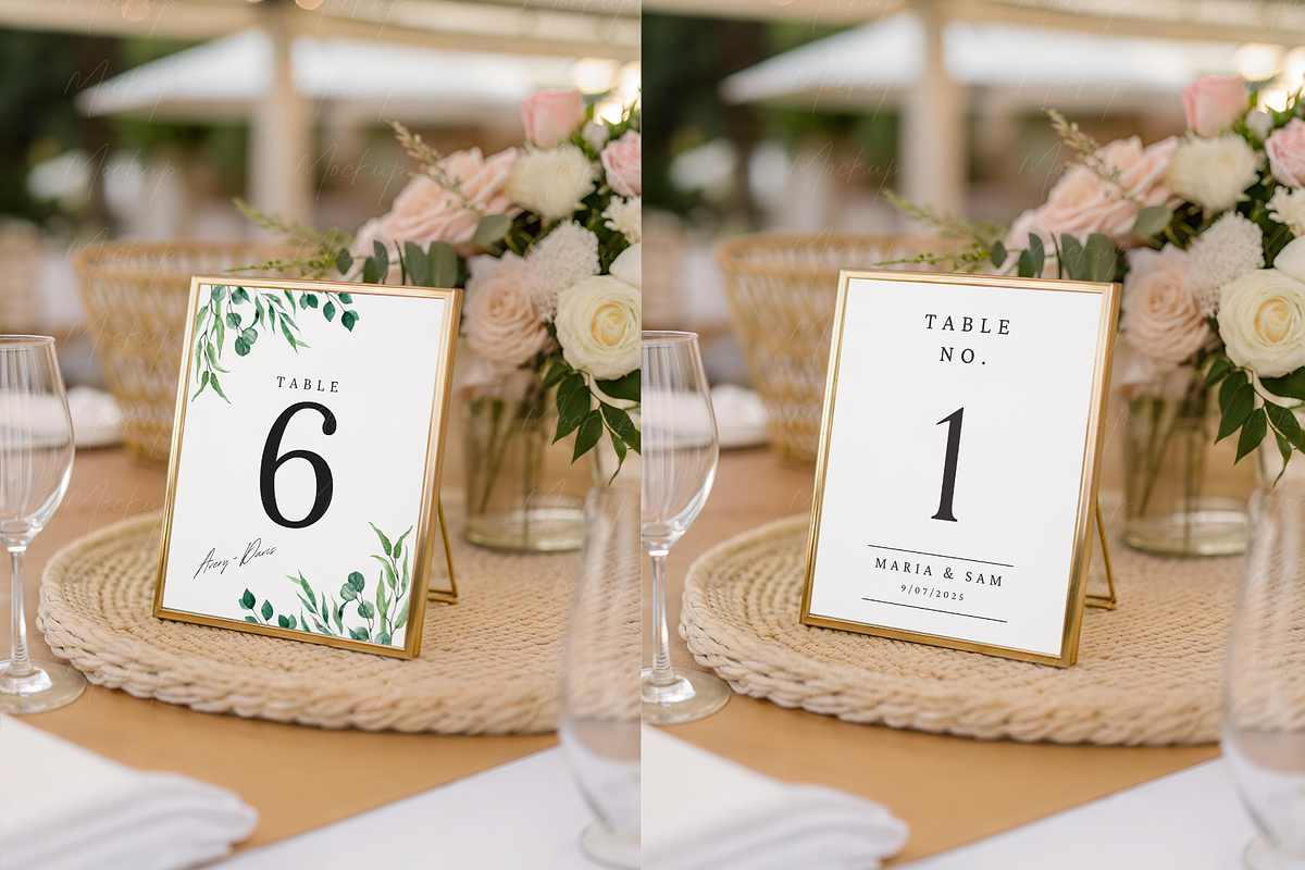 Event Table Number Mockup, a Product Mockup by TatiMockup