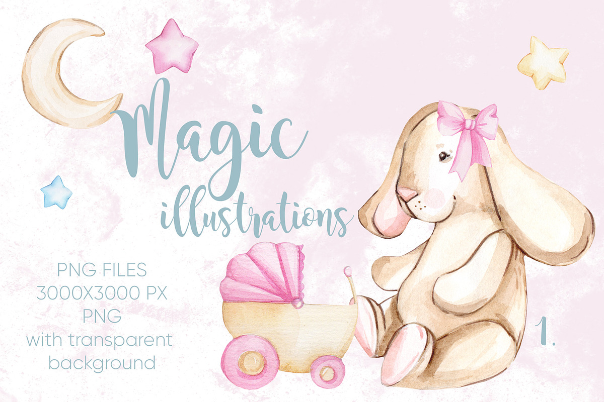 Watercolor NEW Honey Baby Girl, an Animal Illustration by S_ARTLOVE (Photo 6 of 8)