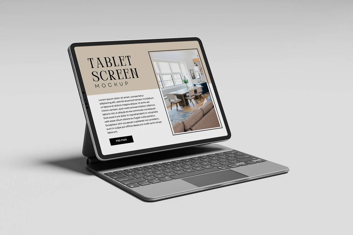 Realistic Tablet Mockup, an iPad Mockup by GraphicWindow (Photo 2 of 6)