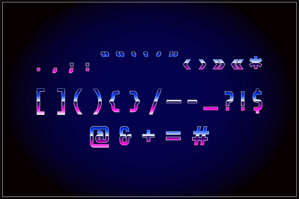 Retrofuturism OTF Vapor Wave Font preview 5