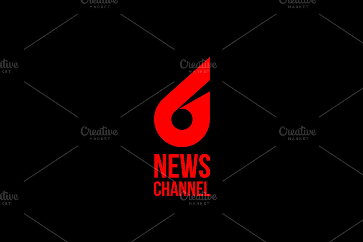 Channel 6 Logo, a Branding & Logo Template by blooon