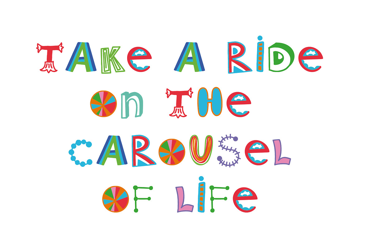 Carousel color font, a Handwritten Font by Malena (Photo 5 of 6)