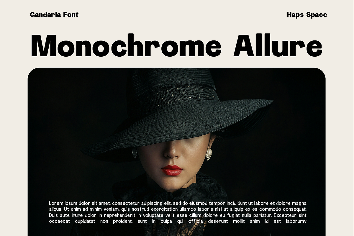 Gandaria Display Typeface, a Sans Serif Font by Haps Space (Photo 13 of 15)