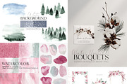 Watercolor Flower Bundle-50 in 1, an Illustration by Beigetime (Thumbnail 5 of 10)
