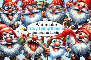 Crazy Funny Gnomes PNG Clipart