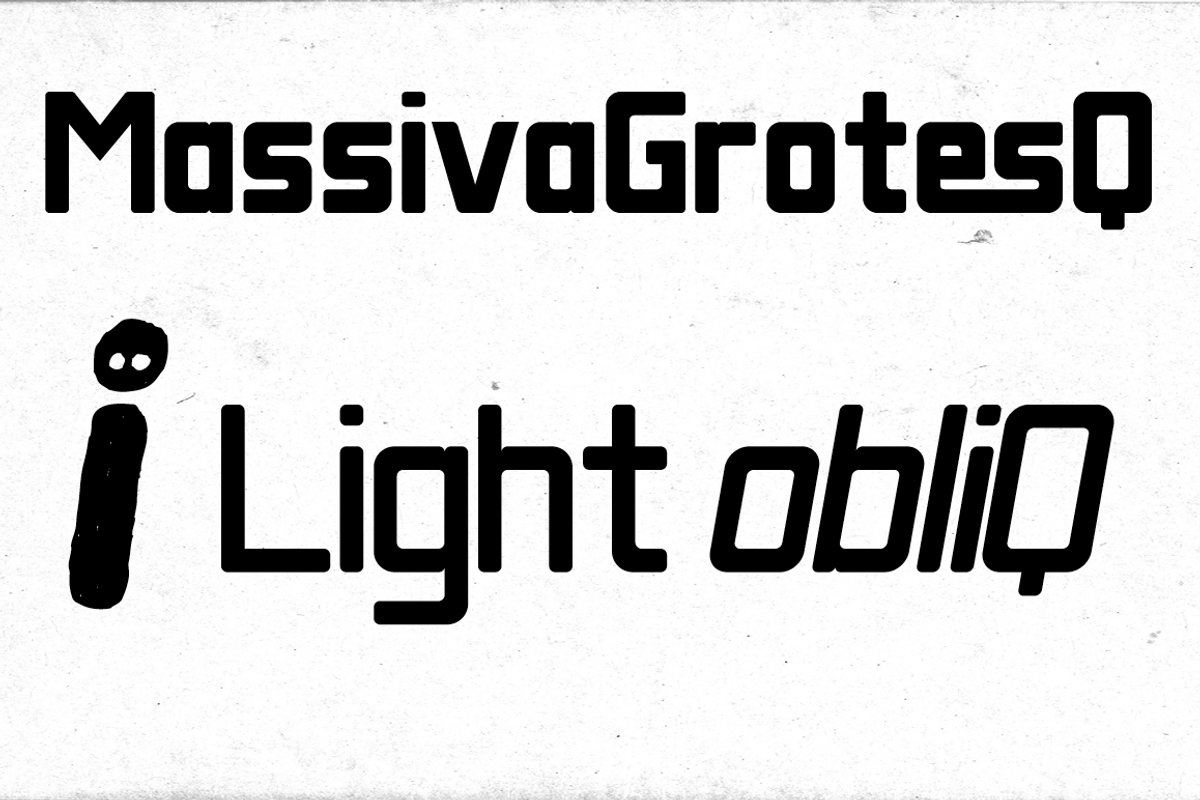 Massiva GrotesQ light obliQ