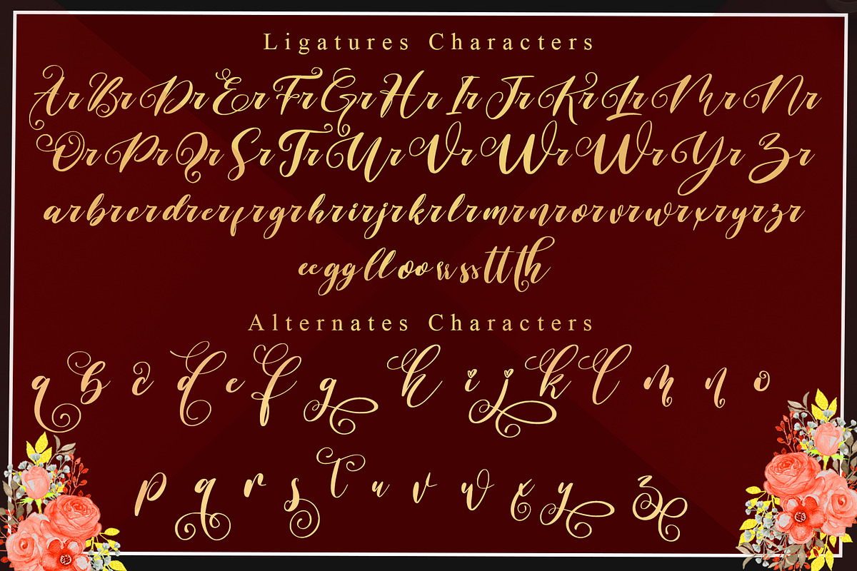 Bridgia Valentine, a Script Font by Aldedesign (Photo 7 of 9)
