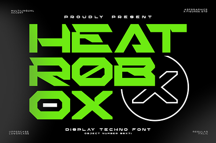 Heat Robox – Futuristic Font, a Symbol Font by figuree studio