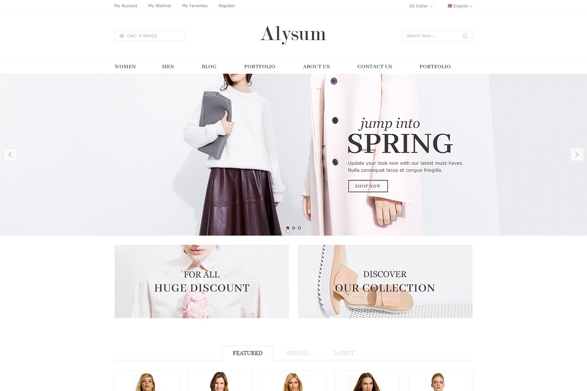 Alysum - eCommerce PSD template, a Websites & App Template by Promokit (Photo 3 of 30)