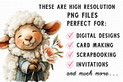Watercolor Funny Sheep Clipart, an Illustration by Libby Wishes (Thumbnail 6 of 7)