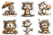 Whimsical Summer Cat Clipart, an Illustration by Dream Creation (Thumbnail 4 of 6)