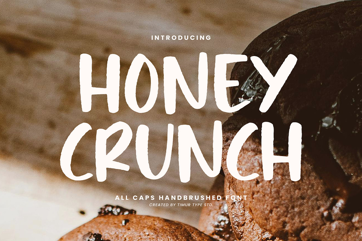 Honey Crunch Font, a Handwritten Font by Timurtype (Photo 1 of 7)