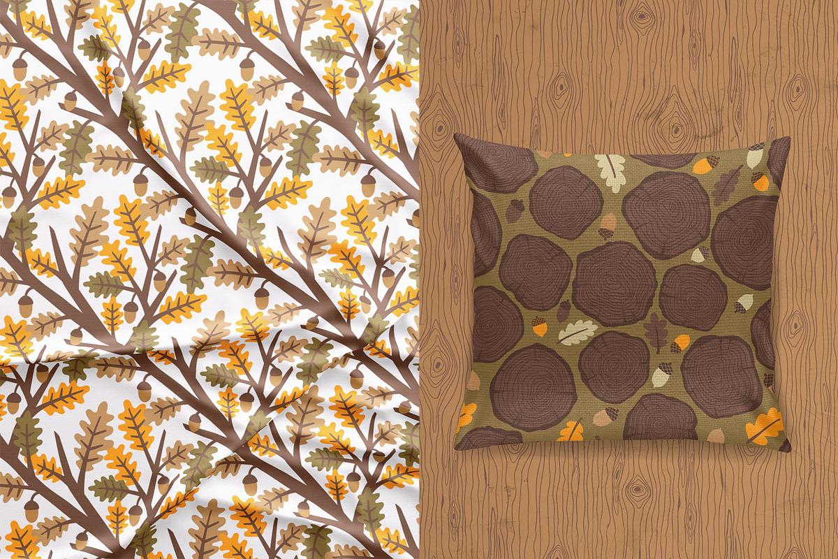Oak Patterns, a Pattern Graphic by pineart (Photo 2 of 5)