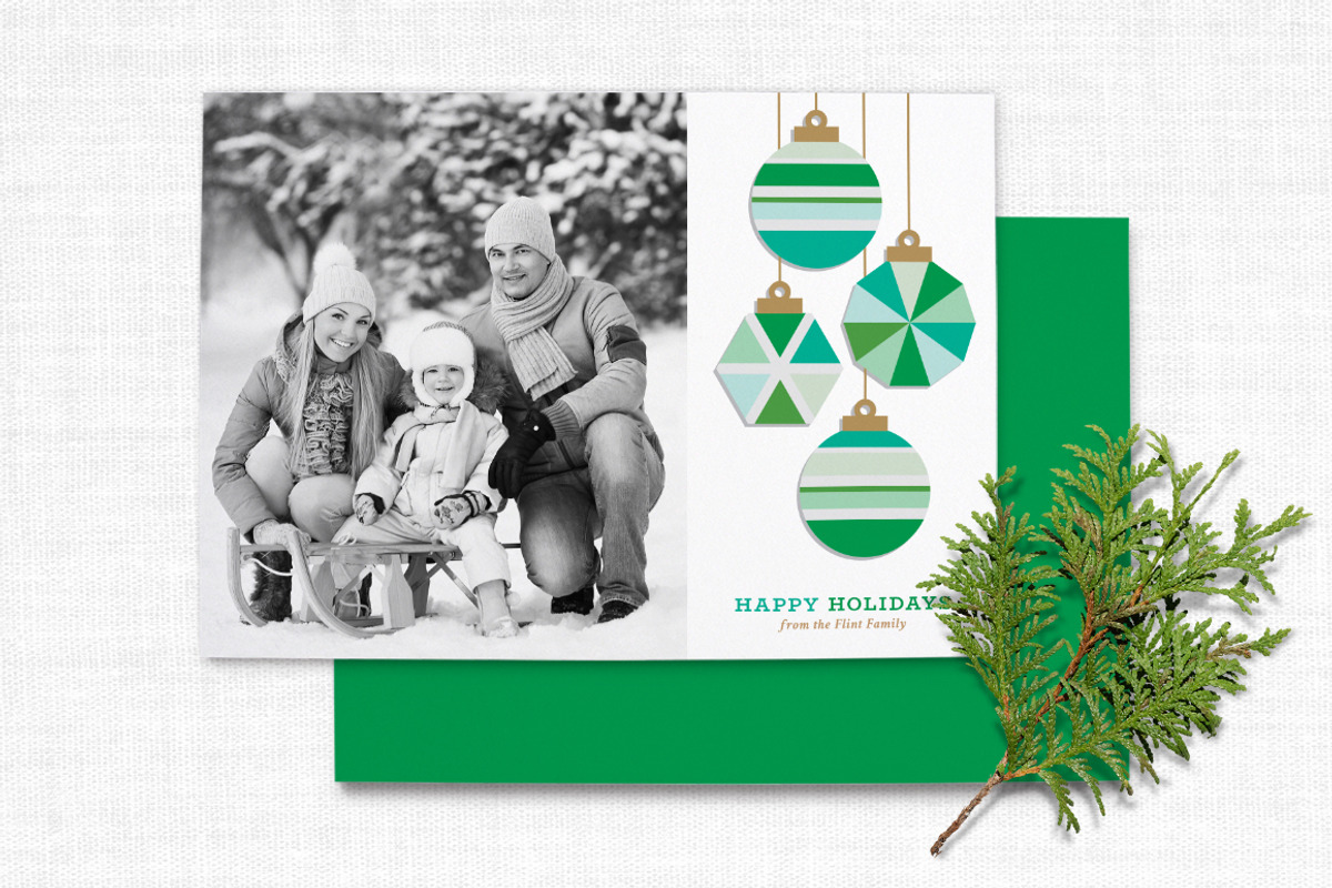 Modern Christmas Card Template, a Card Template by The Proper Type™ (Photo 4 of 6)