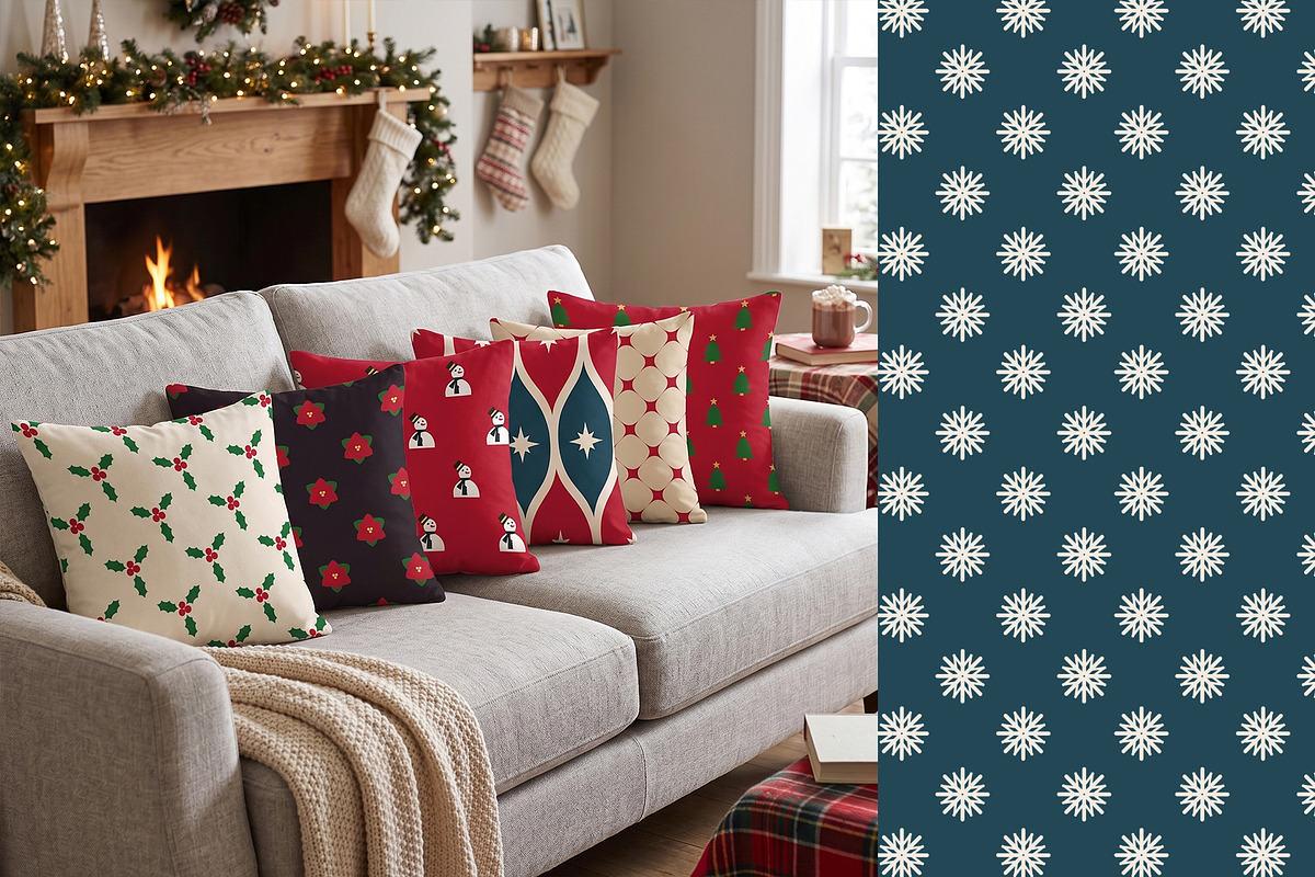 Geometric Holiday Christmas Patterns, a Pattern Graphic by Sonulkaster (Photo 7 of 13)