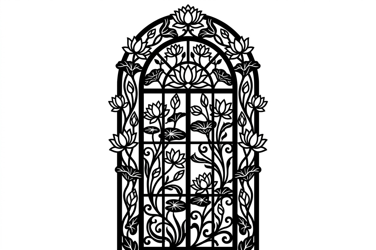 50 Floral French Window Ornament, a Decorative Illustration by Amazin_art (Photo 37 of 44)