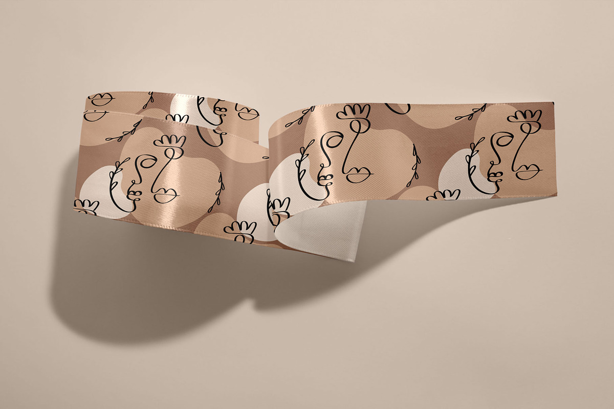 8 Mockups Textured Satin Ribbons, a Packaging Mockup by bazarova (Photo 10 of 12)