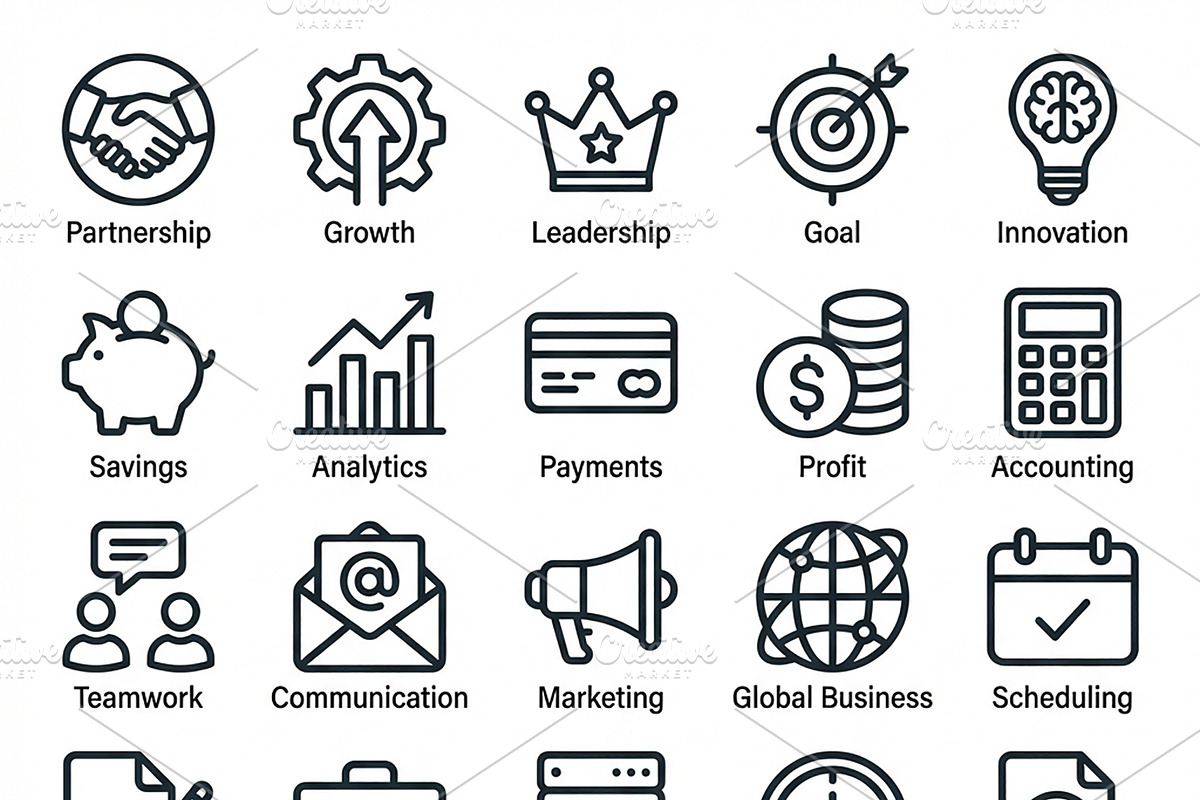 200 Minimalist Line Art Icon Bundle, an Outline Icon by MRI STUDIO (Photo 8 of 9)