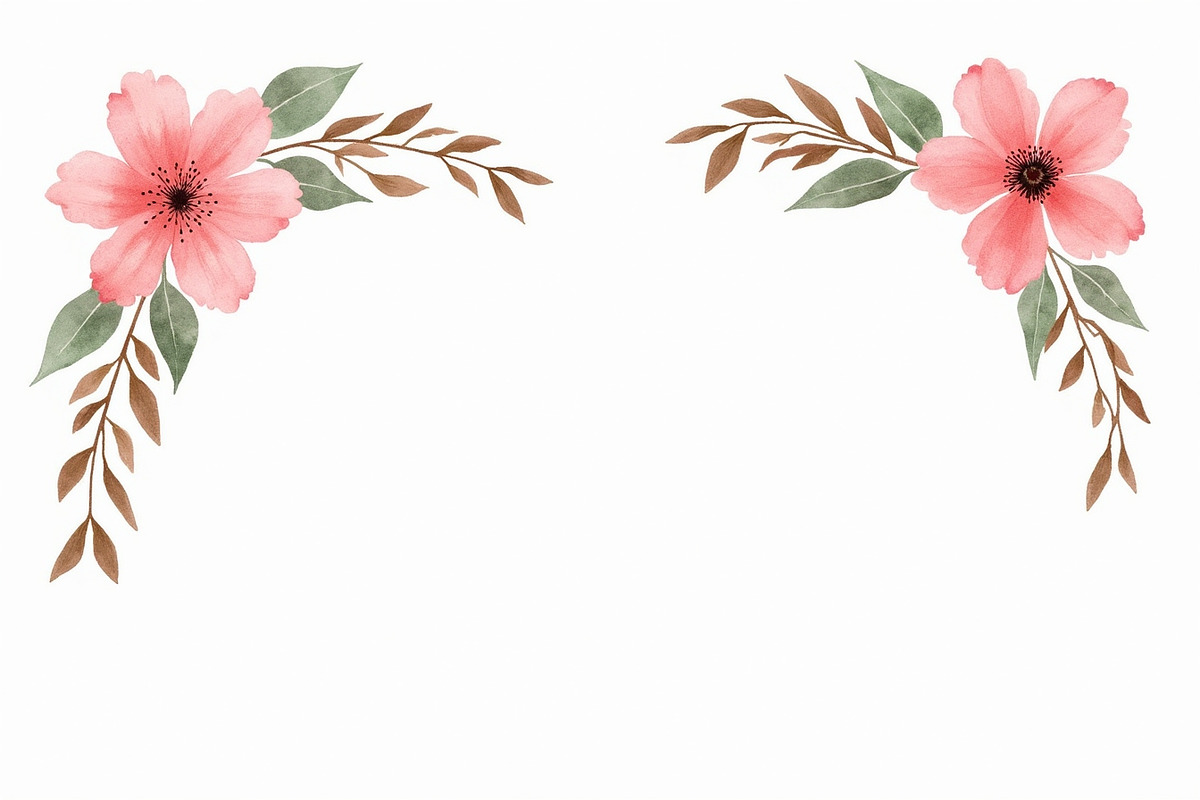 Romantic Pink Floral Clipart, an Illustration by jahid234 (Photo 2 of 11)