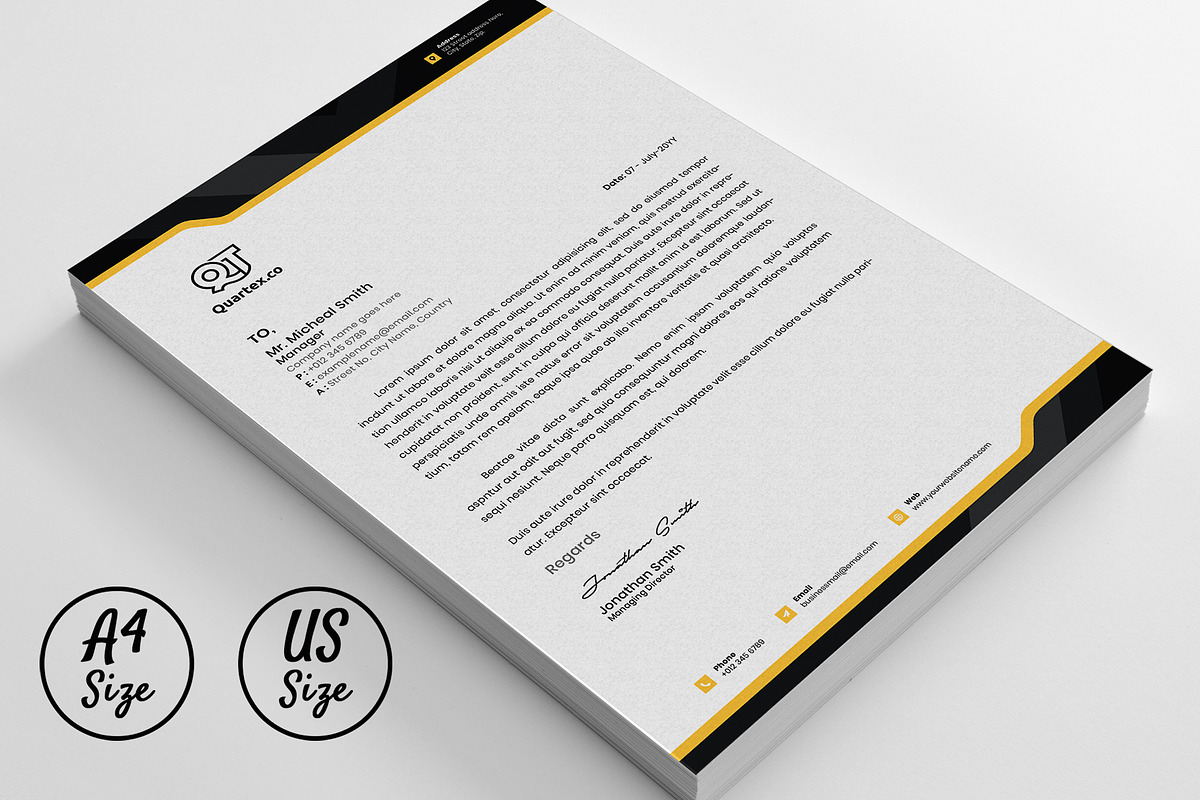 Letterhead Ms Word Google Docs Pages, a Stationery Template by Tbunny (Photo 5 of 6)