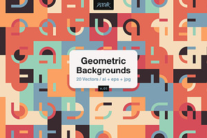 Creative Geometric Backgrounds | V01, a Background Graphic by dvtchk