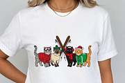 Christmas Cat Groups Clipart Bundle, a Seasonal Illustration by Tanya Kart (Thumbnail 5 of 10)
