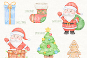 Christmas Clipart, Cute Santa Claus, an Illustration by ekossa_art (Thumbnail 4 of 9)