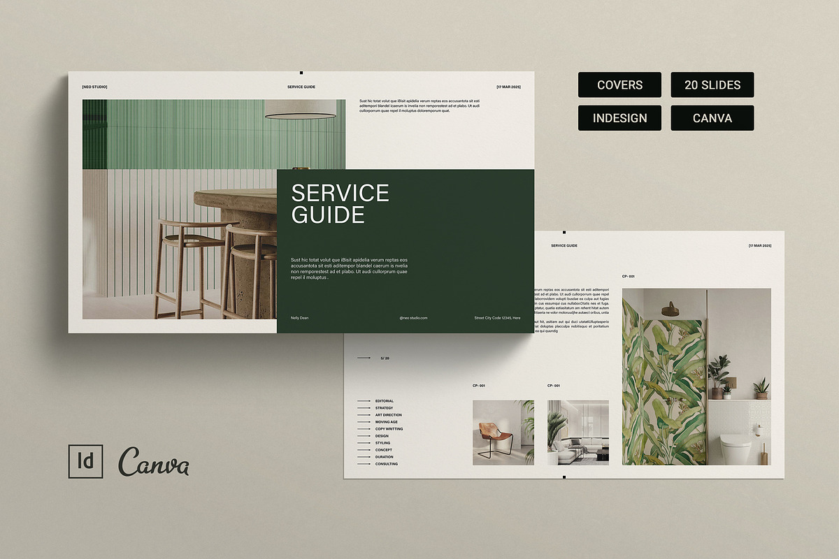 Services Guide Template Presentation, a Presentation Template by ...