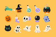 Halloween Element Set, a Decorative Illustration by Sinando Studio (Thumbnail 2 of 4)