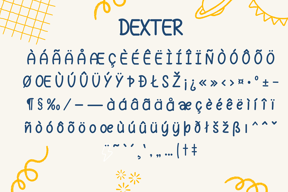 Dexter, a Handwritten Font by Sirinart