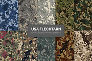 USA Flecktarn Camouflage Patterns, a Pattern Graphic by 3Y_Design (Thumbnail 1 of 6)