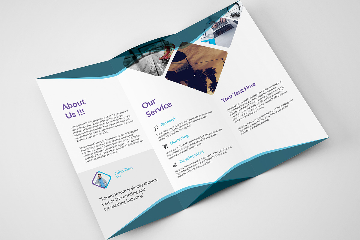 Unique Trifold Brochure, a Brochure Template by ZAAS (Photo 5 of 6)