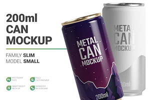 200ml Slim Can Mockup